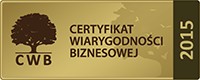Certyfikat Wiarygodności Biznesowej 2015 />